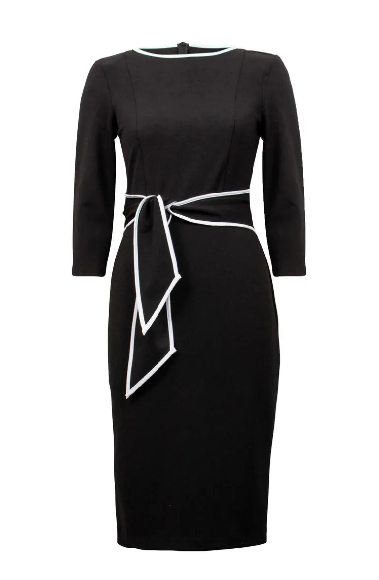 Joseph Ribkoff Sheath Dress Black/Offwhite