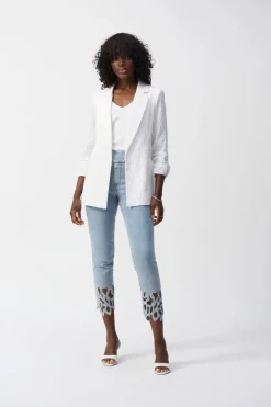 Joseph Ribkoff Straight Blazer White