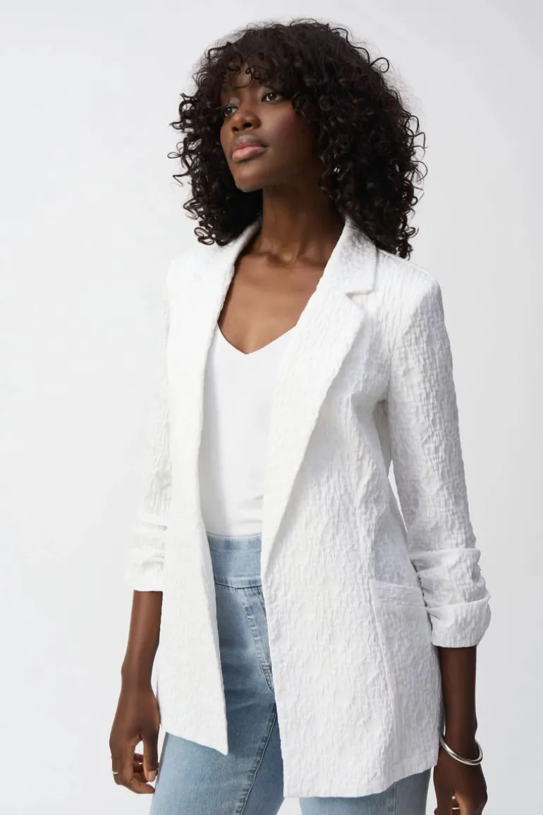 Joseph Ribkoff Straight Blazer White