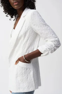 Joseph Ribkoff Straight Blazer White