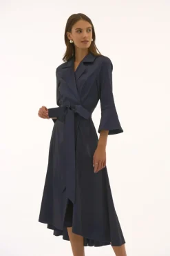 Joseph Ribkoff Wrap Dress With Belt Midnight Blue
