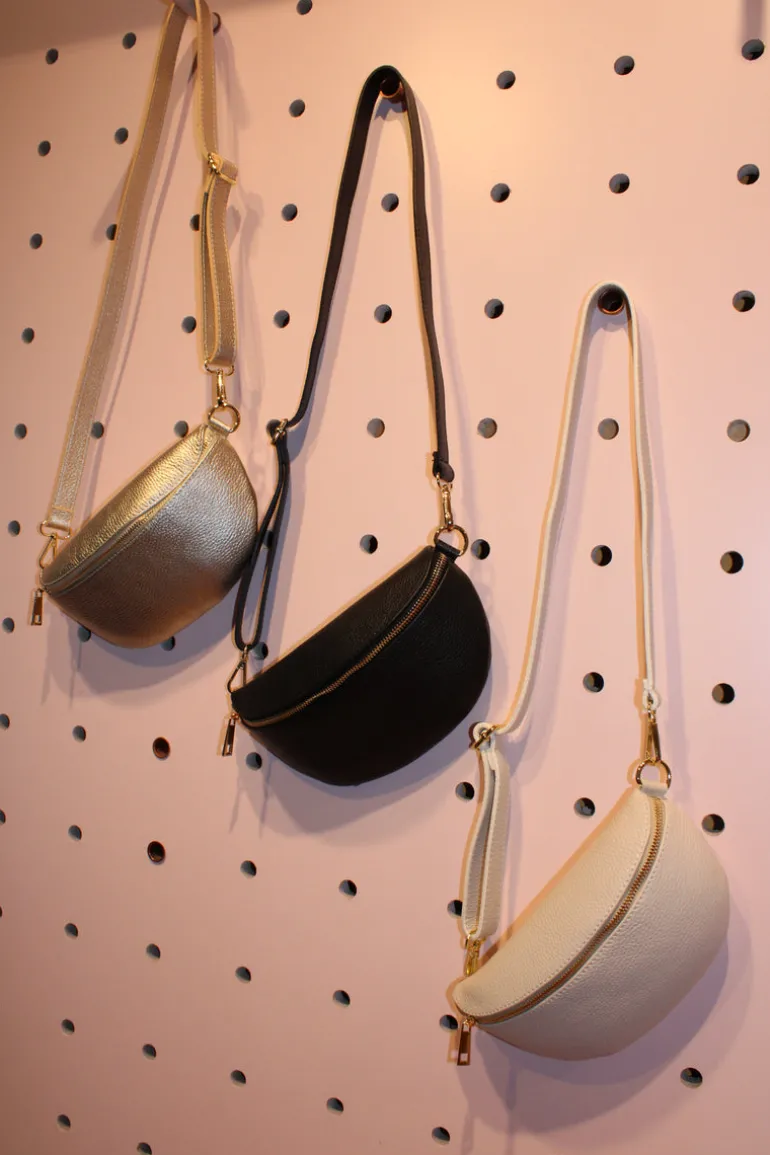 Leather Sling Bag With Strap