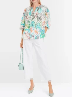 Marc Cain Blouse Flower Pattern