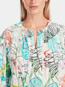 Marc Cain Blouse Flower Pattern