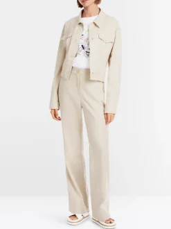 Marc Cain Faid Linen Blend Trouser Soft Beige