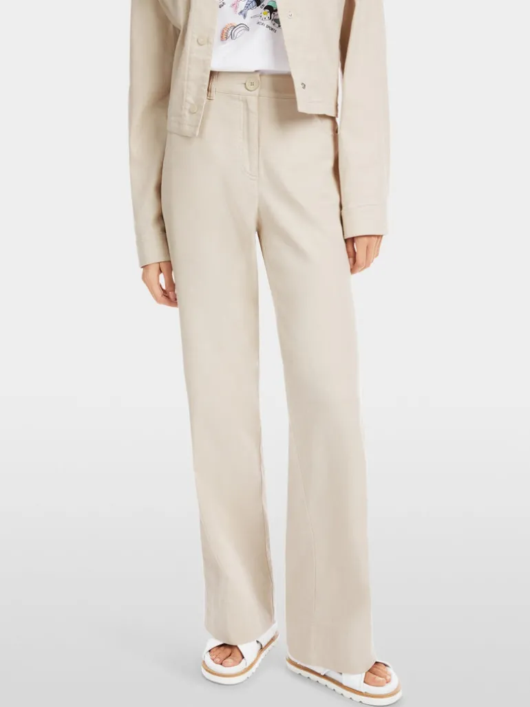 Marc Cain Faid Linen Blend Trouser Soft Beige