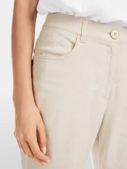 Marc Cain Faid Linen Blend Trouser Soft Beige
