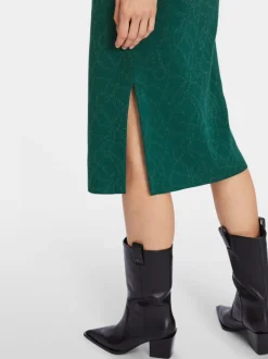 Marc Cain Knitted Glittering Dress Soft Forest