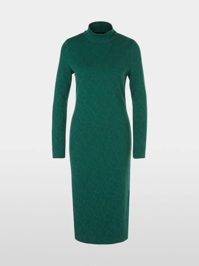 Marc Cain Knitted Glittering Dress Soft Forest