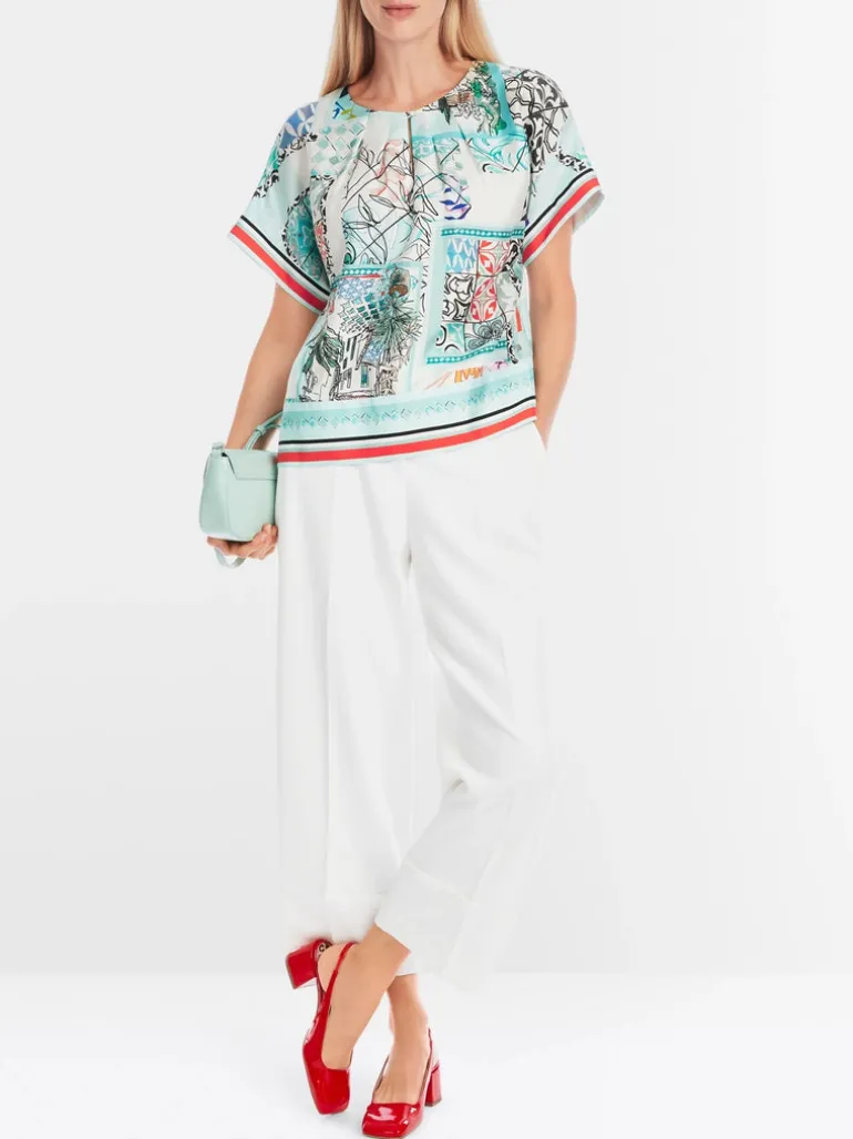 Marc Cain Silk Printed Blouse