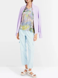 Marc Cain Sushi Slip Blouse Lavender Print