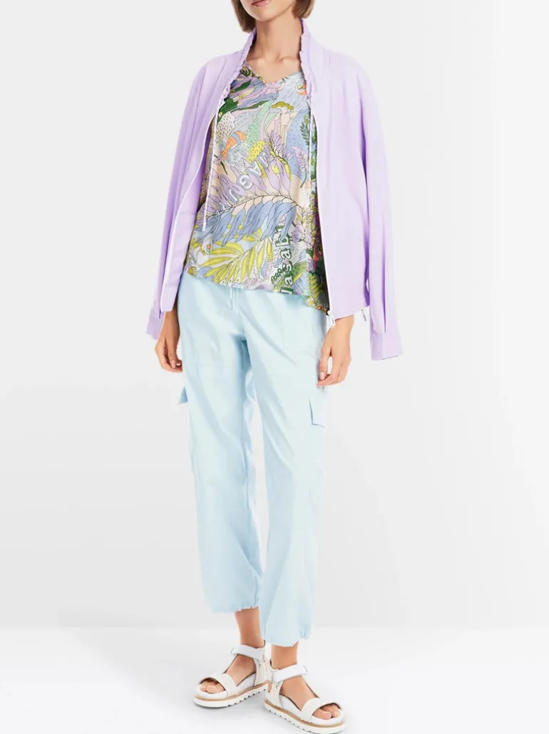 Marc Cain Sushi Slip Blouse Lavender Print