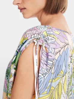 Marc Cain Sushi Slip Blouse Lavender Print