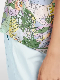 Marc Cain Sushi Slip Blouse Lavender Print