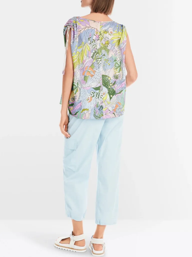 Marc Cain Sushi Slip Blouse Lavender Print