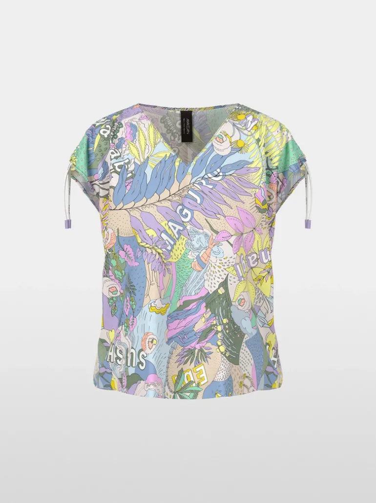 Marc Cain Sushi Slip Blouse Lavender Print