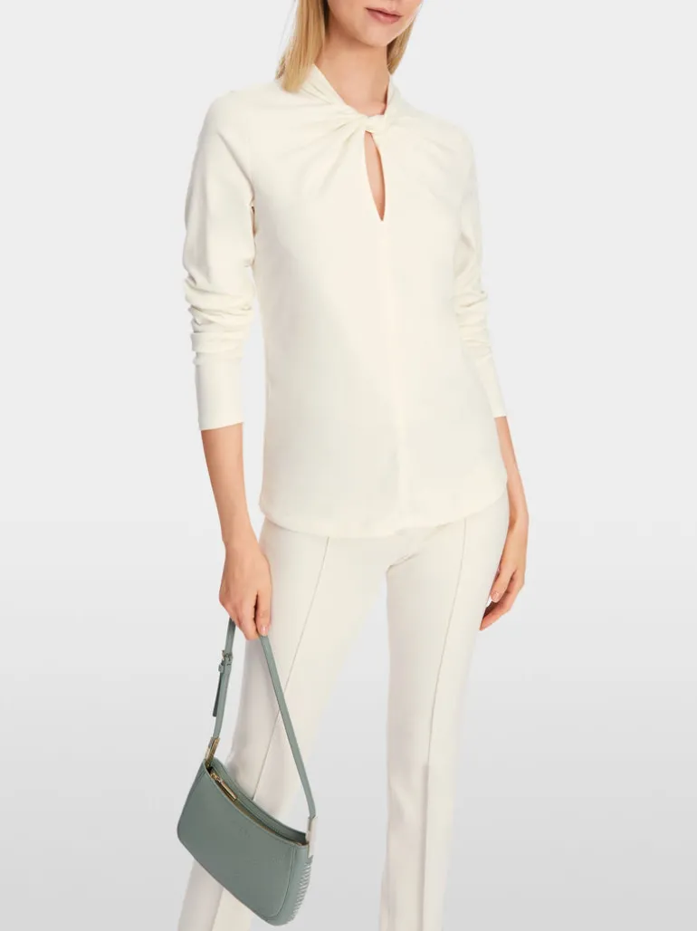 Marc Cain Top With Knot Detail Ecru