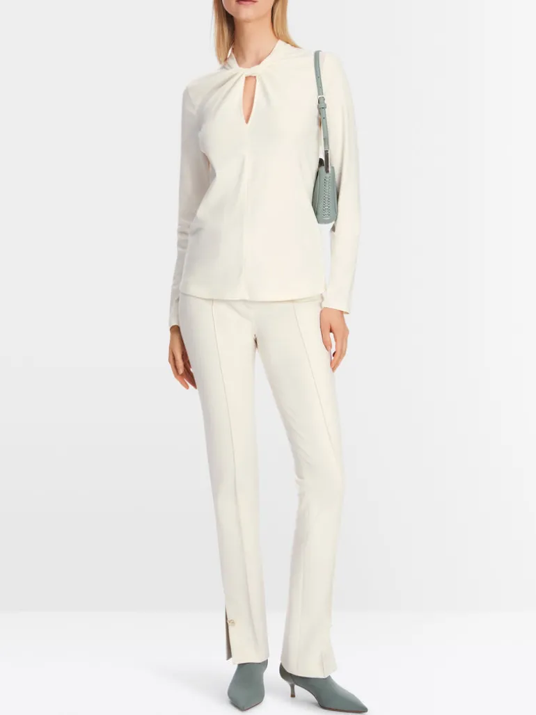 Marc Cain Top With Knot Detail Ecru