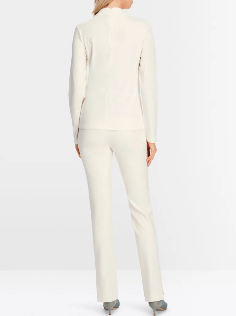 Marc Cain Top With Knot Detail Ecru