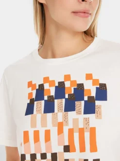Marc Cain T-Shirt With Abstract Print Off-white