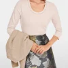Marc Cain T-Shirt With Pearl Embellishment Deep Pearl