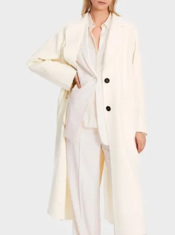 Marc Cain Wool Coat Bright Ecru