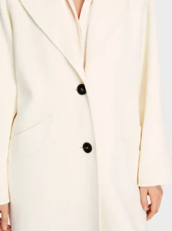 Marc Cain Wool Coat Bright Ecru