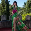Matilde Cano Green Floral Print Dress