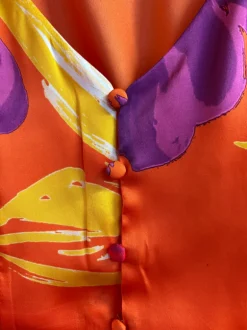 Matilde Cano 2-Piece Orange Flower Print