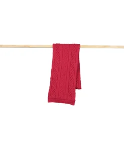 McConnell Aran Diamond Scarf Red