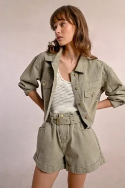 Molly Bracken Denim Jacket Khaki