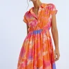 Molly Bracken Dress Orange Print