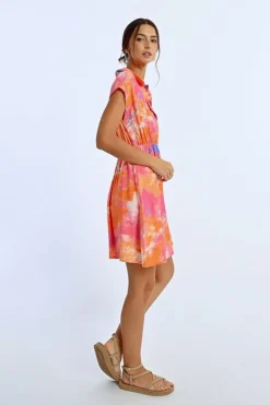 Molly Bracken Dress Orange Print