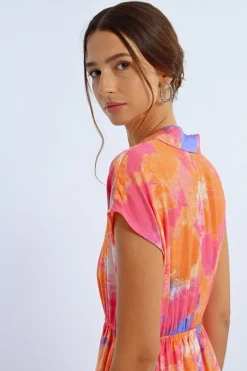 Molly Bracken Dress Orange Print