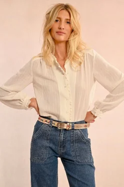Molly Bracken Embroidered Belt Gold