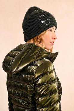 Molly Bracken Knit Hat With Hearts Black