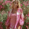 Molly Bracken Open Jacket Pink Print