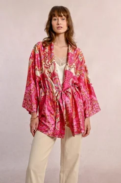 Molly Bracken Open Jacket Pink Print