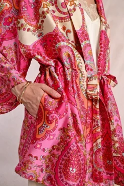 Molly Bracken Open Jacket Pink Print