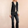 Molly Bracken Sleeveless Dark Denim Jacket