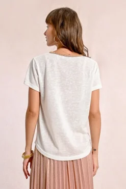 Molly Bracken V-Neck Tee Off-white