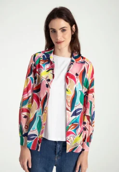 More & More Abstract Flower Print Shirt