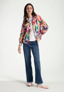 More & More Abstract Flower Print Shirt