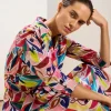 More & More Abstract Print Shirt Dress