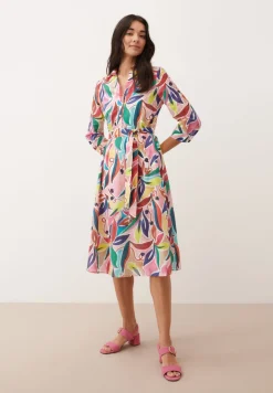 More & More Abstract Print Shirt Dress