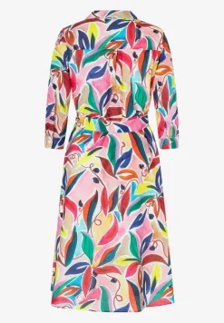 More & More Abstract Print Shirt Dress