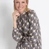 More & More Blouse With Stripe & Dot Pattern
