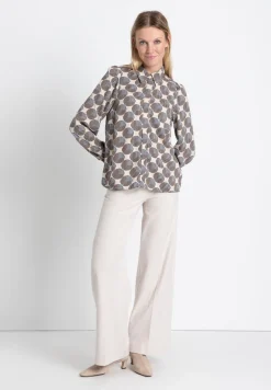 More & More Blouse With Stripe & Dot Pattern