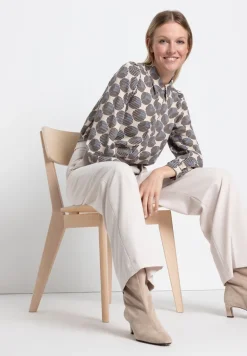 More & More Blouse With Stripe & Dot Pattern