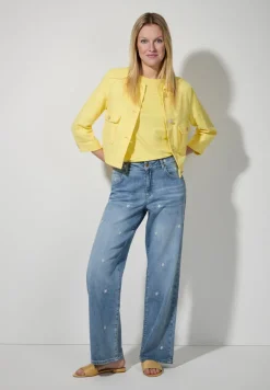 More & More Flower Embroidered Denim Jeans